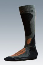 Ponožky se stříbrem Mission podkolenky zelená/oranžová