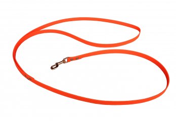 Vodítko PVC nerozepínací základní EW orange, ploché 16 mm, obvod 170 cm, karabina klasik