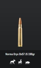 Norma 8x57JS Oryx, 196gr