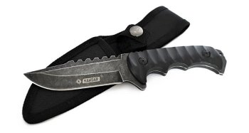 Nůž Stone Wash Kandar s pilkou N-152 full tang s pouzdrem
