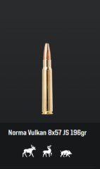 Norma 8 x 57 JS Vulkan, 196 gr