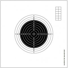 Papírový terč mezinárodní malorážkový o průměru 15.5 cm
